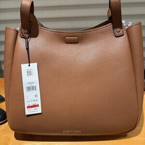 Calvin Klein bag, large, saddle brown